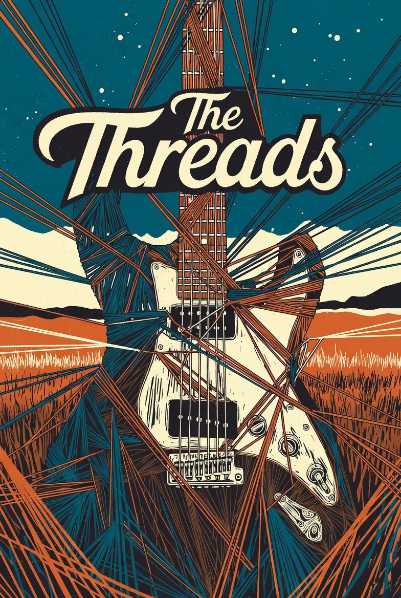 The Threads guitar illustration poster